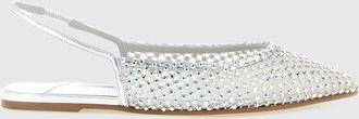 Le Silla Ballerine slingback Gilda in rete di nylon con cristalli