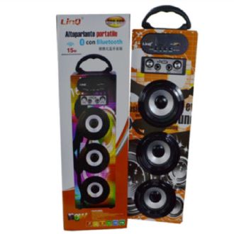 Trade Shop Trade Shop - Cassa Altoparlante Portatile Kbq-608 Bluetooth Radio Usb Led Multicolor