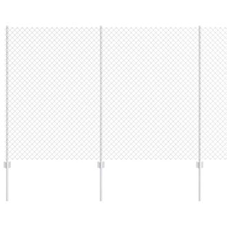 Berkfield Home Chain Link Fence with 20 U Posts Silver 1.6x10 m Steel