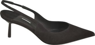 Le Silla Pumps met spitse neus en slingback band - Dames - Schoenen - Zwart - Maat: 38 EU Leer