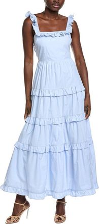 English Factory Open Back Ruffled Maxi Dress
