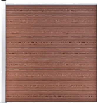 vidaXL Valla De Jard&iacute;n De Wpc Marr&oacute;n 175x186 Cm Vidaxl