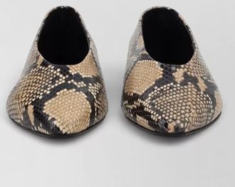 Aeyde ballerina flats betty snake print pointed toe