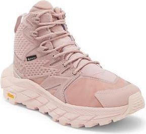 Hoka One One Anacapa Mid Gore-Tex Waterproof Hiking Shoe in Pale Mauve /Peach Whip at Nordstrom Rack, Size 14.5
