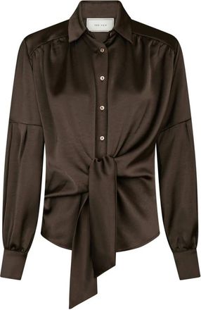 Neo Noir Dames, Blouses & Shirts, Bruin, Maat: XL Satijn