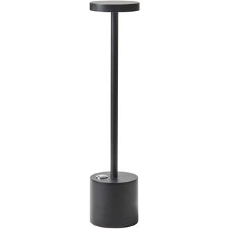 Beliani L&aacute;mpara De Mesa Moderna De Hierro Y Aluminio Para Interior Y Exterior Negro Lizandro