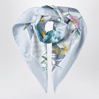 Gucci Silk twill scarf with Flora print
