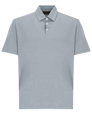 Zanone Light Blue Three Buttons Polo Shirt