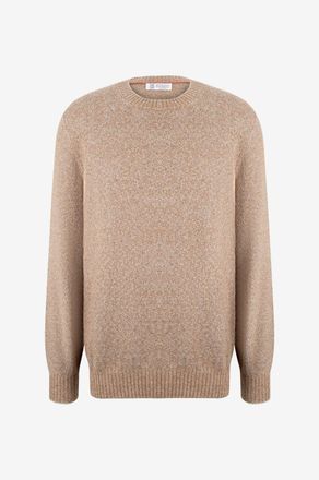 Brunello Cucinelli Melierter Rundhalspullover aus Alpakawollmix