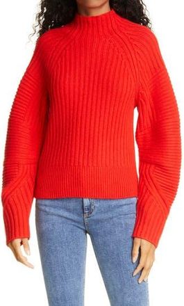 Rag & Bone Oakes Mock Neck Merino Wool Sweater in Battlered at Nordstrom Rack, Size X-Large