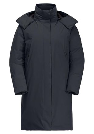 Jack Wolfskin Funktionsmantel JACK WOLFSKIN LUISENPLATZ COAT W, Damen, Gr. XXL (48), blau (schwarz, navy), Hauptmaterial: 100% Polyester (recycled); Futter: 100% Po