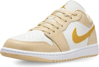 Nike Air Jordan 1 Low Womens Fashion Trainers in White Yellow - 3.5 UK