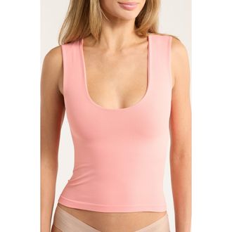 Free People Clean Lines Seamless Muscle Fit Camisole in Lychee at Nordstrom Rack, Size Medium/large