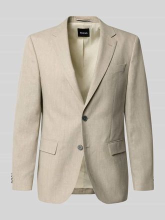 HUGO BOSS Regular Fit Anzugsakko aus Leinen-Mix Modell JASPER in Beige Melange, Gr&ouml;&szlig;e 102