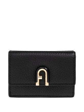 Furla Idea Small logo-plaque wallet - women - Calf Leather - One Size - Black