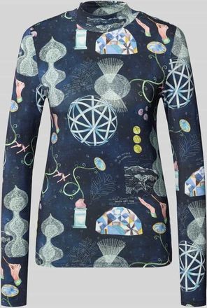 Scotch & Soda Longsleeve mit Stehkragen in Black, Größe XS