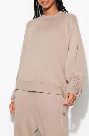 Spiritual Gangster Insignia Bardot Sweatshirt in Moon Rock at Nordstrom Rack, Size Large