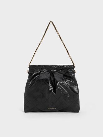 Charles & Keith Duo Double Chain Hobo Bag
