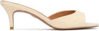 Kazar Mules van reli&euml;fleder - Dames - Muiltjes - Beige - 36 EU - Leer - Schoenen