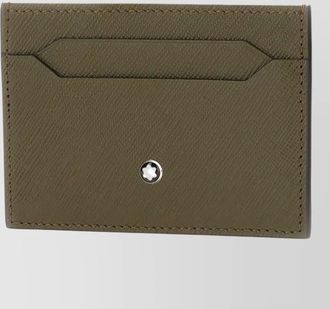 Montblanc military leather card holder textured finish