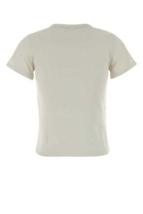 Maison Margiela Womens Chalk Cotton T-Shirt Vintagewhite Exterior