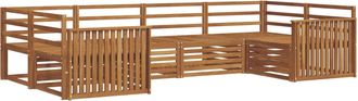 vidaXL Conjunto De Sof&aacute;s De Exterior 6 Uds. Natural Vidaxl