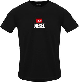 Diesel Heren Gewoon Klein Nieuw D T-Shirt (Zwarte Kaviaar)