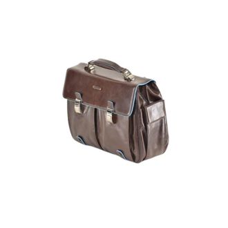Piquadro Tassen, Dames, Bruin, ONE Size, Leer, Blauwe Laptoptas