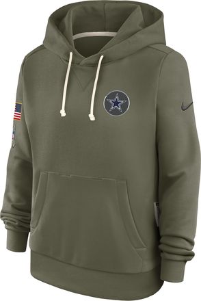 Nike Dallas Cowboys Salute to Service Sideline Nike Womens Dri-FIT NFL Pullover Hoodie in Brown | 03C32DHA29-ACE