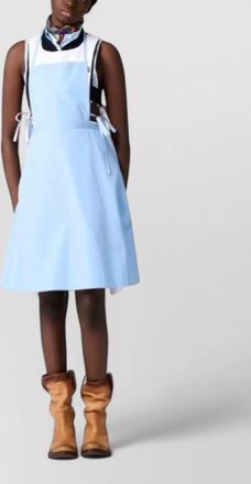 Miu Miu dress square neckline sleeveless a line tie