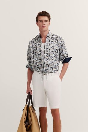 Bugatti Langarmhemd BUGATTI, Herren, Gr. 4XL, Normalgr&ouml;ssen, bunt (550, mehrfarbig), 100% Baumwolle, gebl&uuml;mt, normal, eckige 2-Knopf-Manschette, Hemden Langar