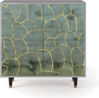 StoryZ Aparador azul-verde 4 puertas L 96 cm