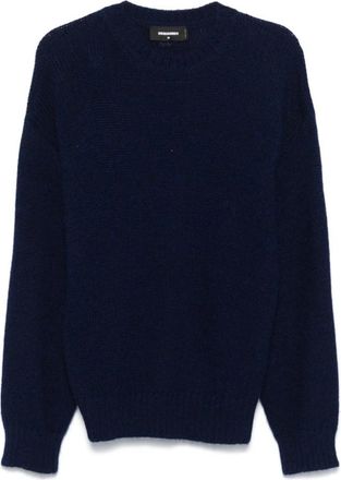 Dsquared2 Bruine Gebreide Pullover Trui - Heren - Ronde hals truien - Bruin - S - Truien & Vesten