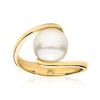Ross-Simons 9-9.5mm Cultured South Sea Pearl Ring in 14kt Yellow Gold