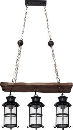 Fabrilamp Lampara Colgante Rustico Cortijo 3xe27 Marron - Fabrilamp