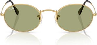 Ray-Ban Sunglasses Rb3547 001/4 E Oval Gold/Green Unisex
