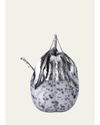 Buccellati Murano Glass & Sterling Silver Spotted Plum Jam Jar