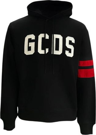 GCDS Zwarte Sweatshirt B1Xm 1901Ji 0-99 - Heren - Hoodies - Zwart - 2XS - Hoodies & sweatvesten