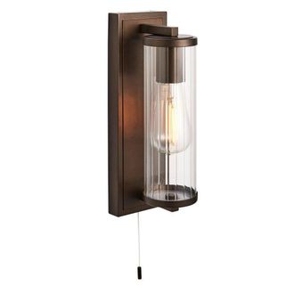 Netlighting COMO Non Dimmable Stylish Contemporary Bathroom Glass Wall Lamp in Brown