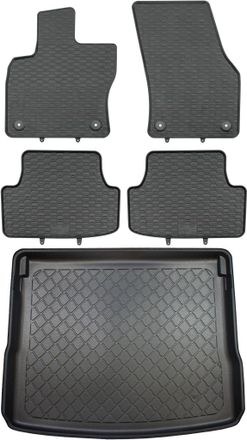 OEM Seat Ateca Suv Desde Septiembre De 2016. Juego De Alfombrillas De Goma Para Coche Y Alfombrilla Para Maletero