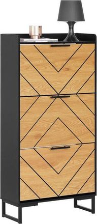 SoBuy Zapatero Estrecho con 3 Solapas Zapatero Recibidor Mueble Auxiliar 62 x 24 x 125 cm FSR164-SCH Sobuy es