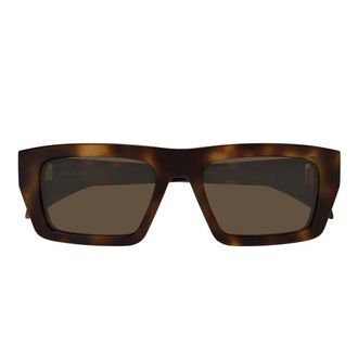 Gucci Gg 2020S Rechthoekige Zonnebrillen - unisex - Zonnebrillen - Bruin - 54 MM - Nylon - Accessoires