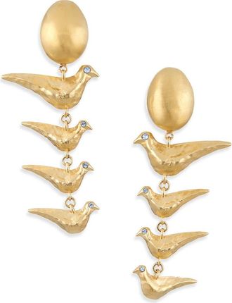 Givenchy Lucky Charms Golden Bird Drop Earrings in Golden Yellow at Nordstrom