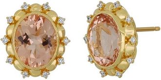 Bony Levy 18K 4.60 Ct. Tw. Diamond & Morganite Earrings