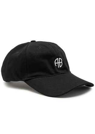 Anine Bing Jeremy Logo-embroidered Cotton cap - Black - One Size