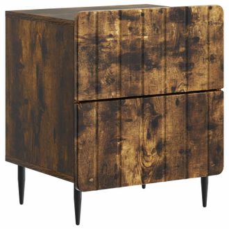 vidaXL Armario De Noche Con Caj&oacute;n Roble Ahumado 43 X 34,5 X 49,5 Cm Vidaxl