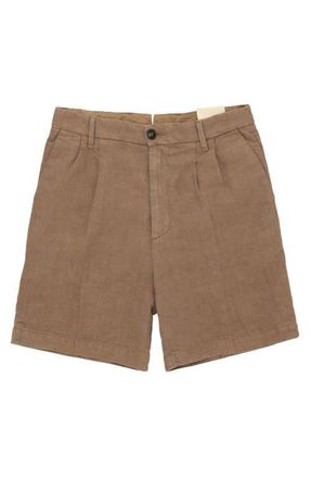 Fortela Beachshort Linen Short with Pleats in Mou at Nordstrom, Size 25 Eu