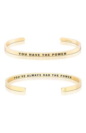 Mantra You Have The Power, Youve Always Had The Power bracelet in Yellow Gold at Nordstrom
