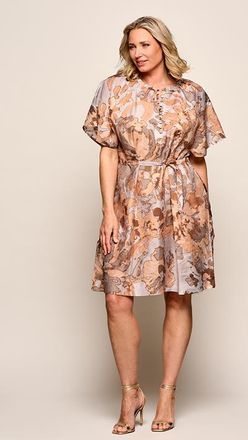 Mart Visser Fancay Print Tuniek Lichtblauw / Zand Maxi