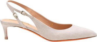Santoni Slingback Pump - Dames - Pumps - Beige - 36 EU - Leer - Schoenen